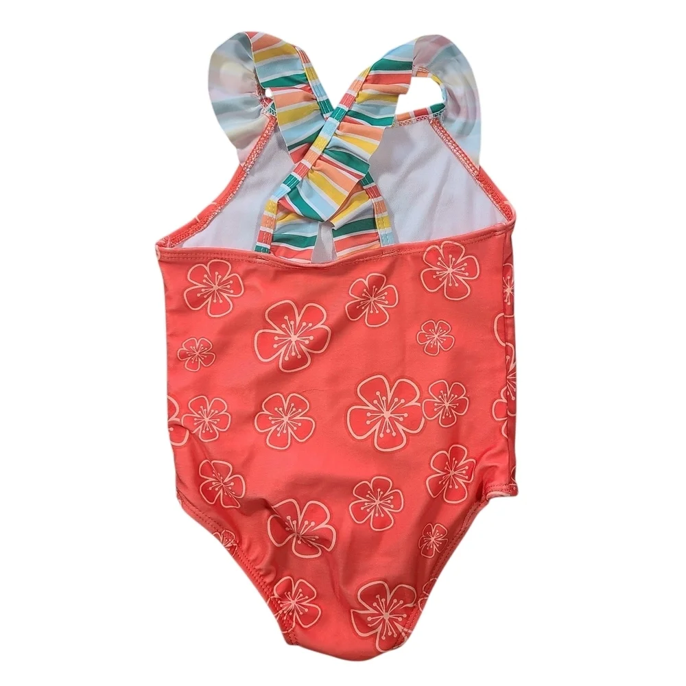 Disney Moana Island Girl Swimsuit Toddler 3T UPF 50+ One Piece NWT